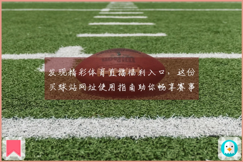 发现精彩体育直播福利入口，这份买球站网址使用指南助你畅享赛事体验